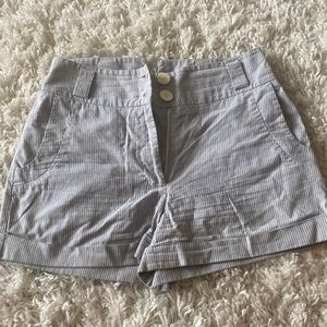 Gray pin-stripped shorts